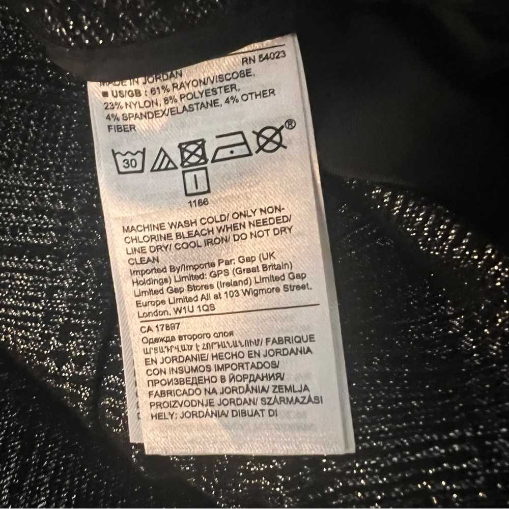 Banana Republic Curvy Sloan Hi-rise Silver Metallic Black Pants women’s size 2 - Picture 7 of 7